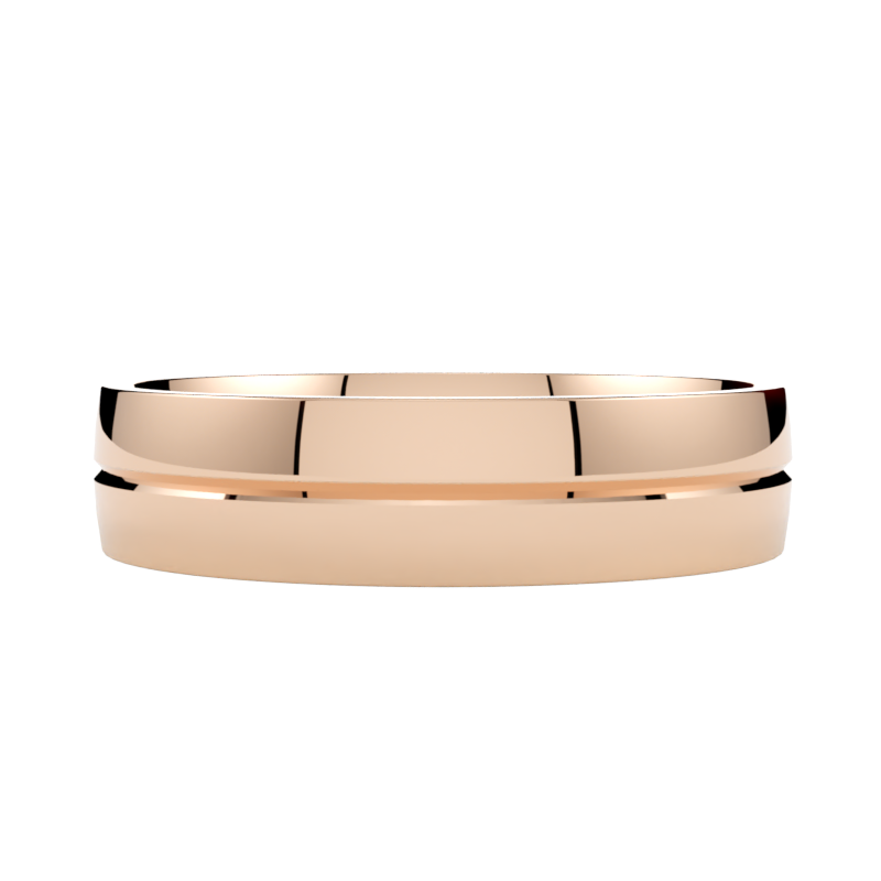 obrączki ślubne różowe złoto 585 półokrągłe